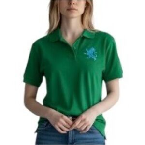 Express Green Women’s Polo Shirt with Embroidered Logo XS